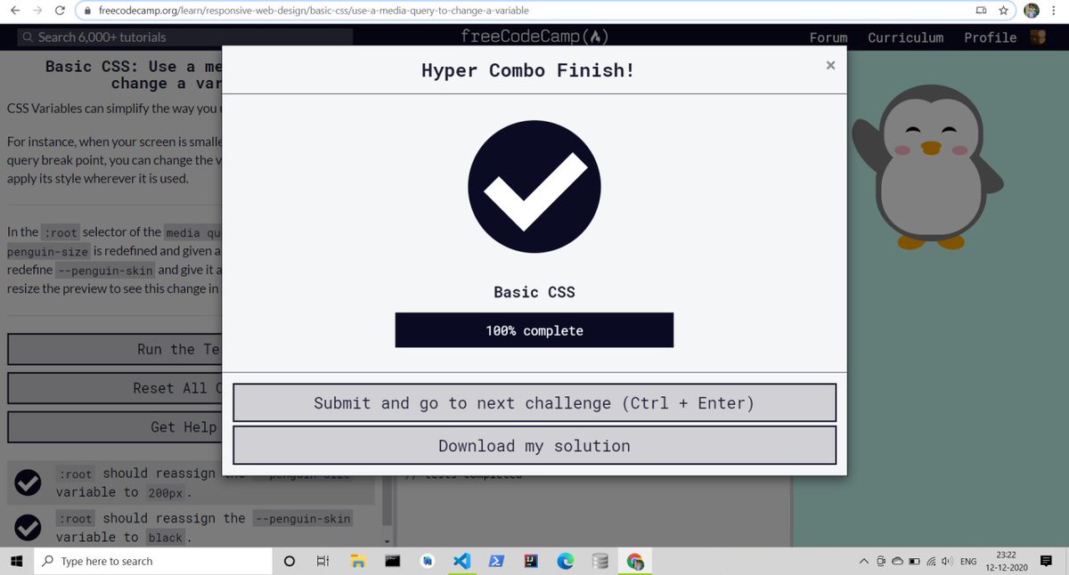 MadhukeshD's tweet image. Day 4 - Completed CSS basics from @freeCodeCamp 
#100DaysOfCode #100DaysOfWeb #CodeNewbie #CSS