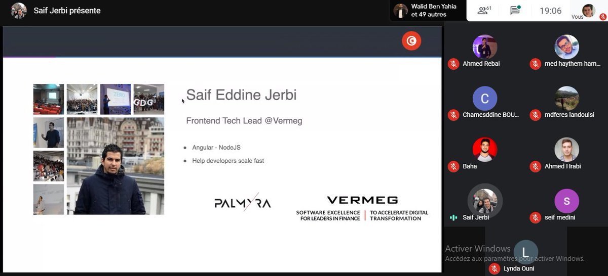 TunisianJS's tweet photo. Our First Talk  is starting now with  Mr. Seif Jerbi.
let's talk about "Mastering Reactive programming with RxJs".
Our Live Link:https://t.co/sUeAR5FKCu...
#Tunisian #JavaScript #Community  #Stay_tuned #comming_soon #Opensource  #tunisianjscommunity   #Angular #RxJs https://t.co/UDlxgITY5g