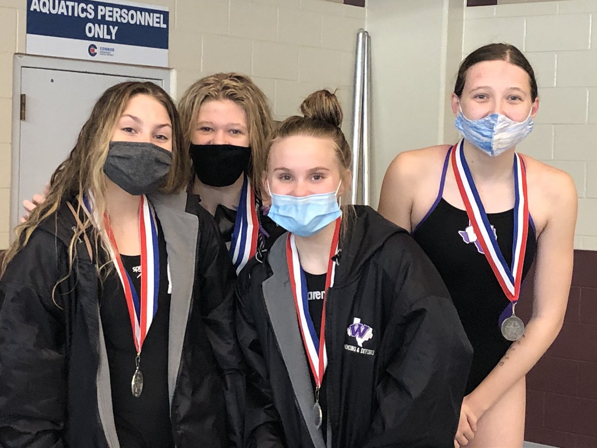 jwhittbama's tweet photo. 2nd place finishers at District 6A JV District Championship meet in the 200 Free Relay for Willis High School! Congrats Addison Lyons, Kinley Gibbs, Grace Wilder, and Rylee Rick! Proud of you! #willisisdathletics #willisswimanddive https://t.co/KRtjqjD6YX