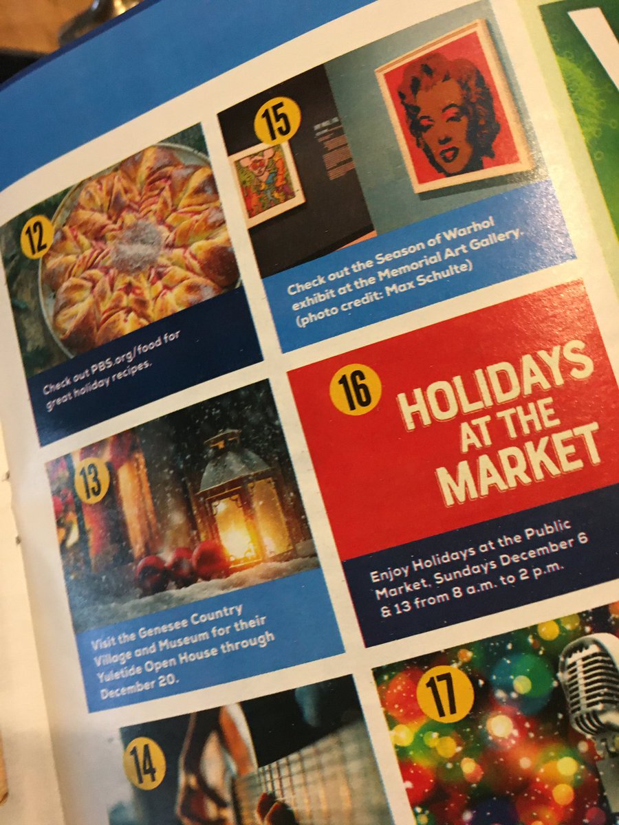 MAG_Rochester's tweet image. Thanks for including us in your @WXXIrochester 31 Things to Do this Holiday Season ♥️ 
•
GR8 company, too! cc @GCVMuseum @RocPublicMarket