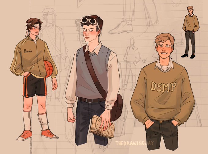 dream team dark academia au with @elyistired !!

in which they all meet at one of the first comp sci college programs in the country in the 1960s. dream is rich, sapnap plays basketball and george swears a lot. shenanigans ensue

#sapnapfanart #dreamfanart #georgenotfoundfanart 