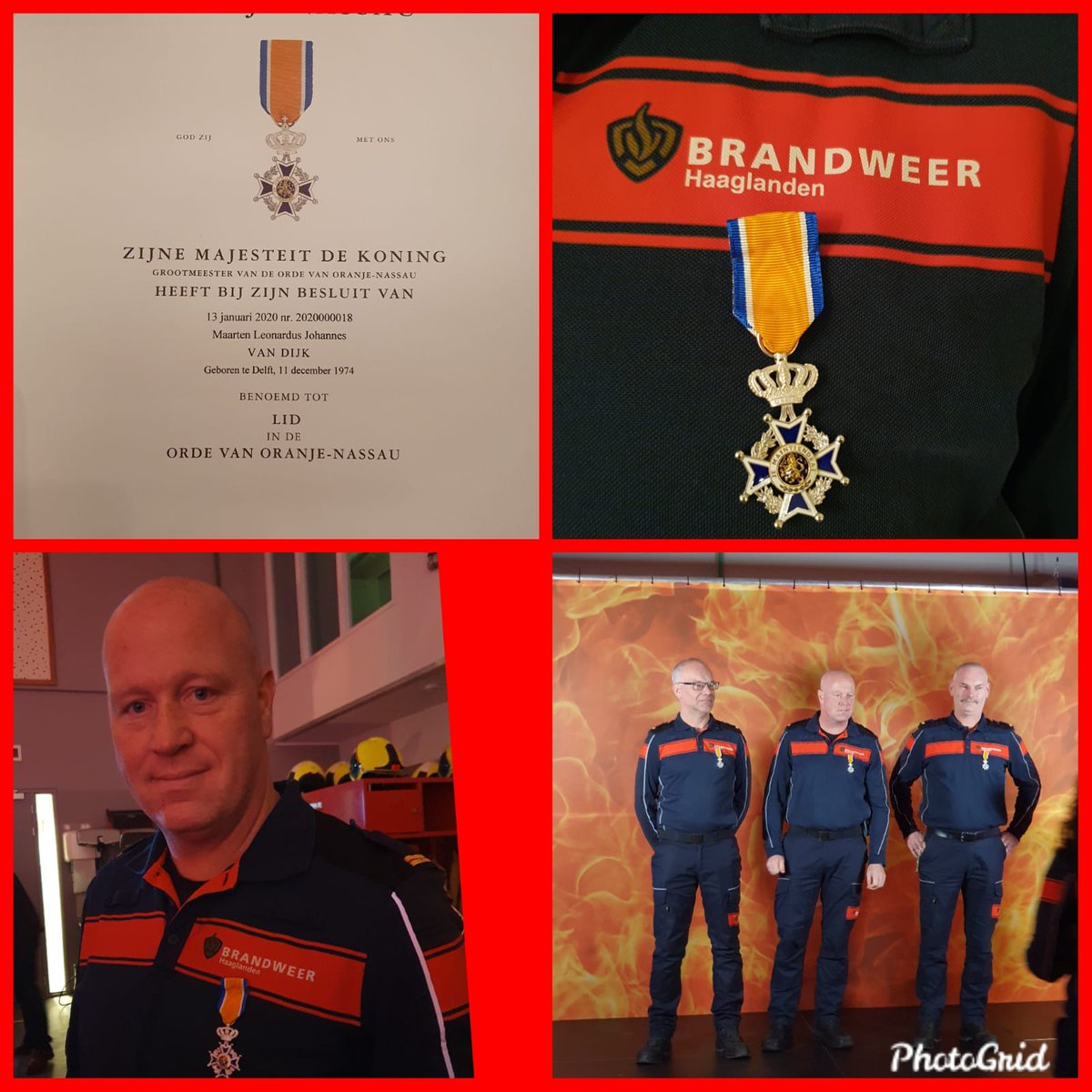 mpdijk's tweet image. En dan heb je zomaar een lintje. Super trots. Wame gaan nog wel lekker verder als vrijwilliger bij brandweer Schipluiden #VRH