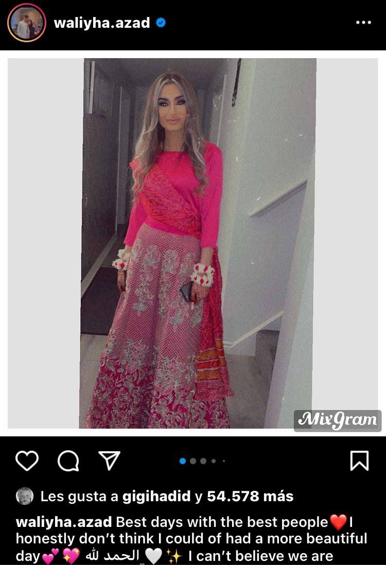 Gihadidarg's tweet image. 📲| Gigi comentó en la publicación  de Waliyha Malik “Ojalá estuviera ahi 💖 Muy feliz por vos. Mucho amor x "