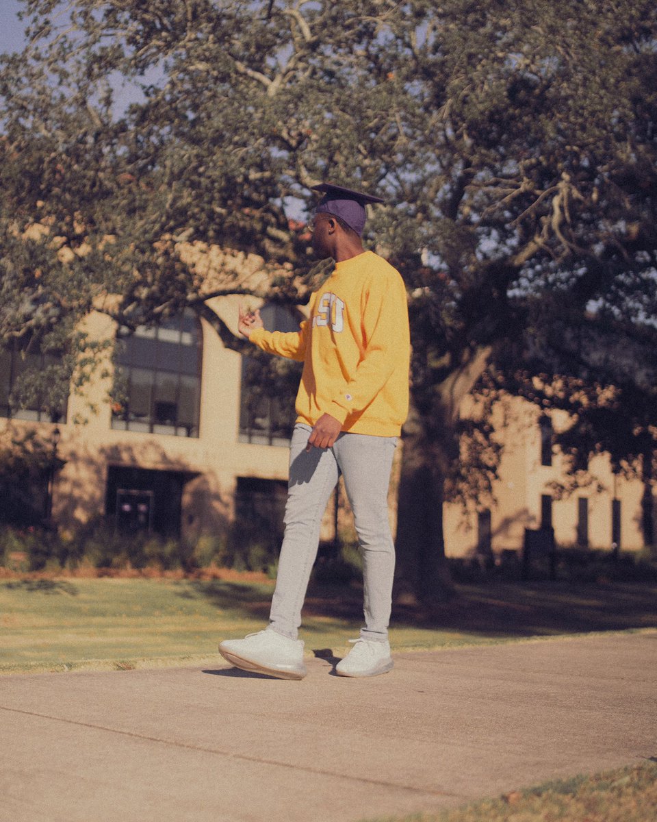 “Ready for the real world” or whatever Paramore said 🥳

Louisiana State University 💜💛
- B.S in Chemical Engineering ✅
- Minor in Business Admin ✅
- Debt Free ✅

December 18th, 2020 🎓🎓
📸 - @LOSTARTPIECE 
#GradSZN #LSUGrad