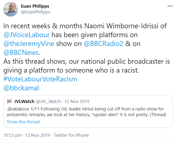 Again, non-Jewish man, policing the political expression of a Jewish person