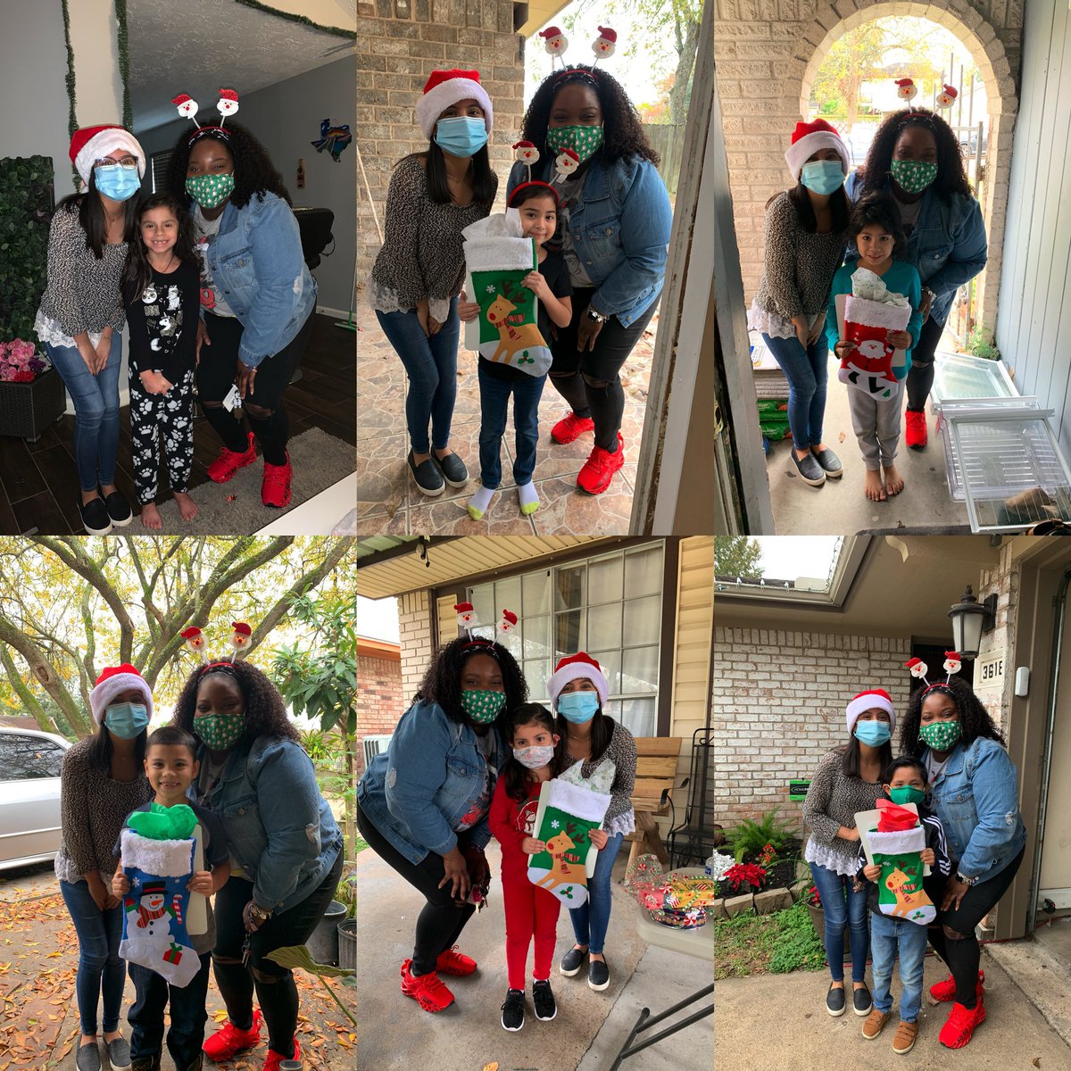 MsFobbs07's tweet photo. We spent our morning dropping off goodies to some of our virtual friends! We loved seeing their reactions when they were finally able to see their teachers “face to face” we’re so proud of them!🥰 @StephensES_AISD #AldineAnywhere https://t.co/wNUrjAD7HQ