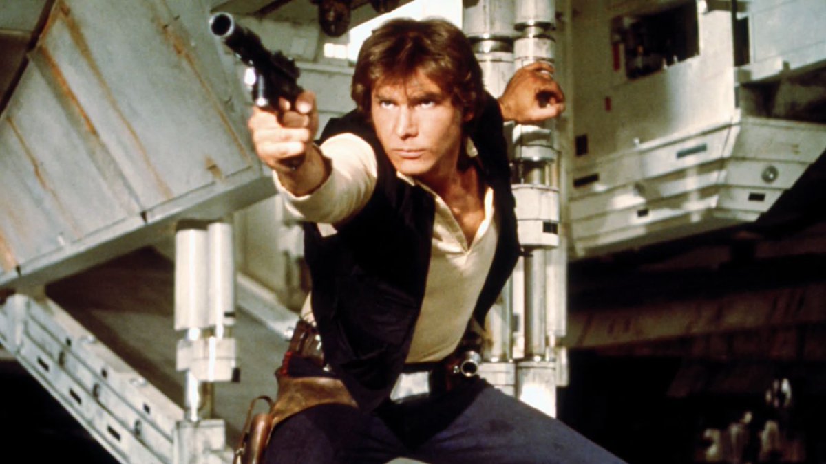 NothinButSW's tweet photo. Han Solo: Smuggler. Scoundrel. Hero. Captain of the Millennium Falcon, one of the great leaders of the Rebel Alliance. He and his co-pilot Chewbacca came to believe in the cause of galactic freedom, joining Luke Skywalker and Princess Leia Organa in the fight against the Empire. https://t.co/NaCEd9pQYD