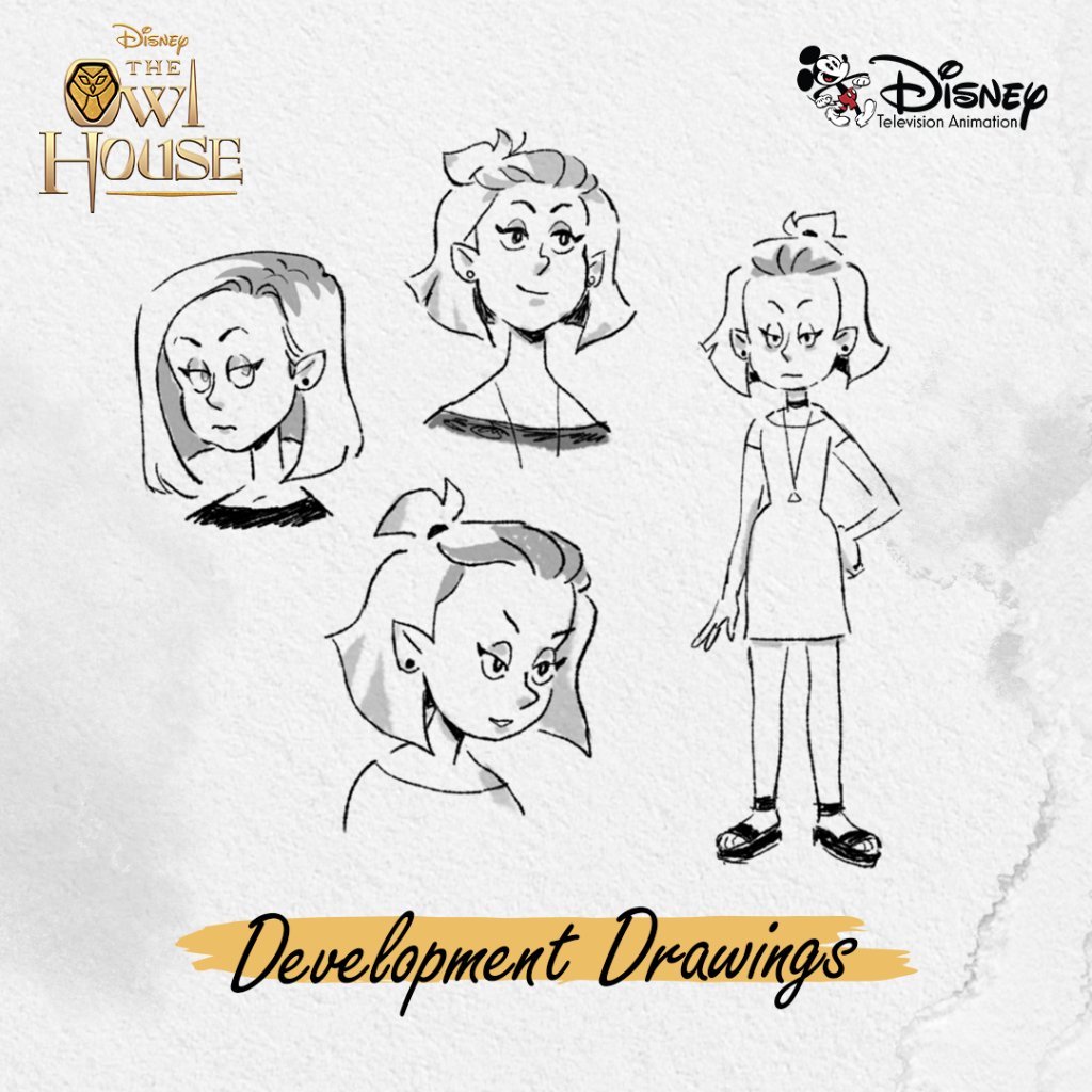 DisneyTVA's tweet photo. Check out how Amity &amp; Willow came to life through these development drawings for #TheOwlHouse! Who’s inspired to get drawing? ✍️  #WatchOnDisneyXD https://t.co/Q8yZNmWQCQ