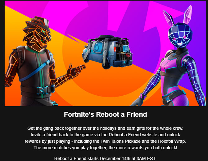 Fortnite refer a friend