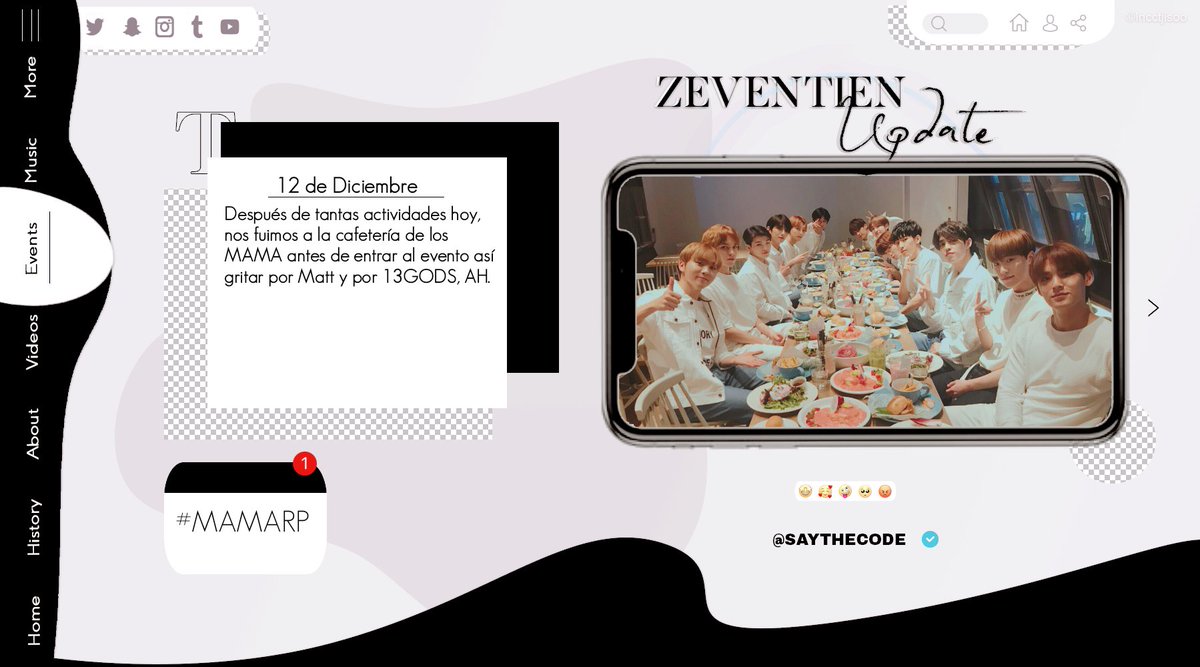SAYTHECODE's tweet photo. · 𖧉  ¡ 💎 * Zeg the 𝗻𝗮𝗮𝗺 ₊ — 𝖧𝗂 𝗐𝖾 𝖺𝗋𝖾 › 𝗭𝗘𝗩𝗘𝗡𝗧𝗜𝗘𝗡 ୧ #ᙓ. ʋᥱᥒt⳽ › : #MAMARP @MNETFAKE

Como buen grupo que somos, no podíamos dejar solo a Matt, así que estamos muy alegres de poder ver a nuestro payaso nominado, ¿Ya votaron? https://t.co/L0IANZD3pr