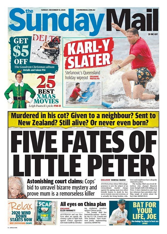 ▪ Five Fates Of Little Peter. Cops' bid to unravel bizarre mystery and prove mum is a remorseless killer ▪ @vanessaleemarsh #Sunday #frontpagestoday #Australia #TheSundayMail 📰