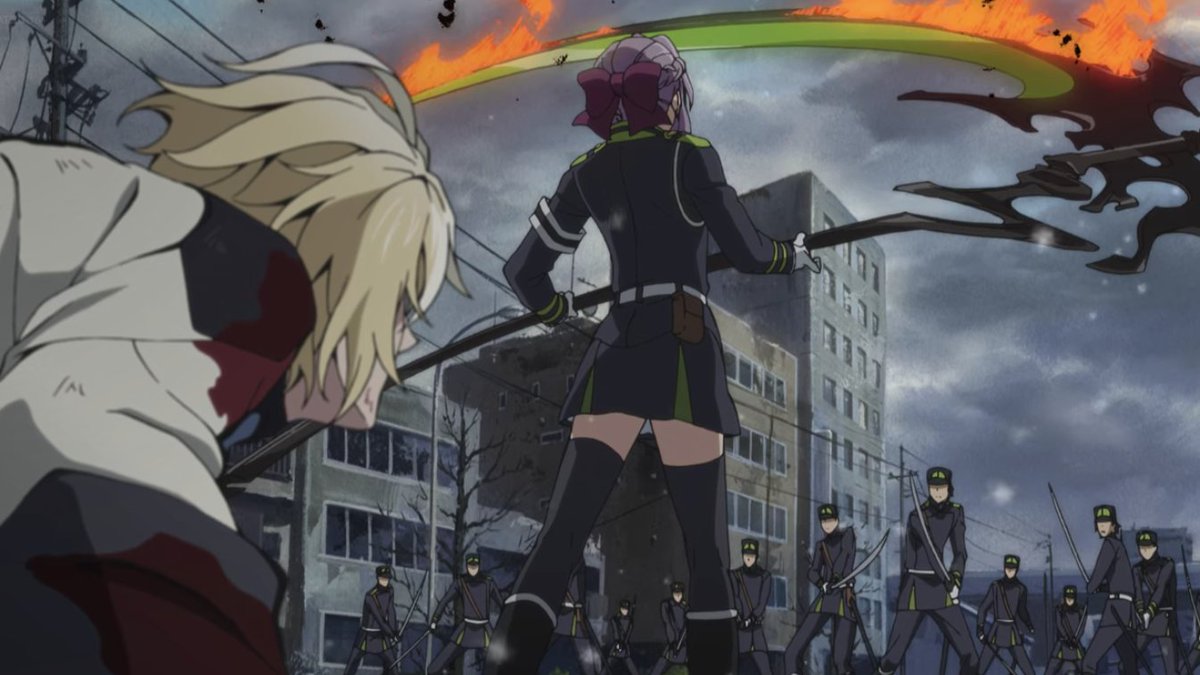 shinoa overcomes sixteen years of prejudice to save this vampire she doesn’t even know, simply because yuu is her first friend and she loved her friends more than she feared vampires. all of this in the span of literal seconds.