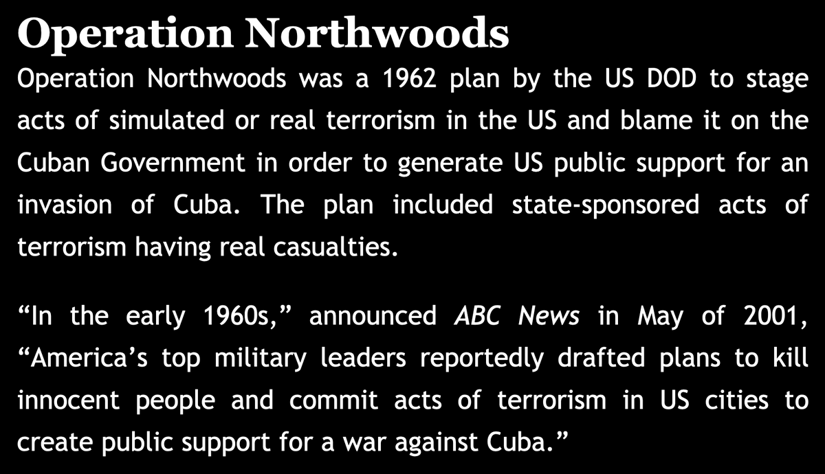 20) Mark M. Rich indicates that the plan included “state-sponsored acts of terrorism having real casualties.” http://www.newworldwar.org/prs.htm 