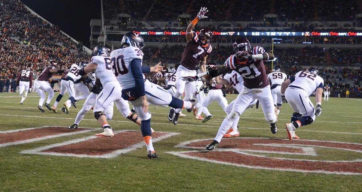 vtgrad's tweet photo. Would LOVE to see @HokiesFB get one of these again tonight!  #GoHokies #BeatUVA  🦃 https://t.co/NPfYjPh6MU