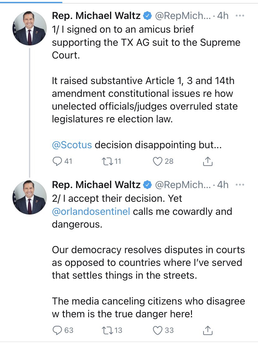 I saw two Republicans at the moment who were trying to spin the lawsuit into something that it’s not, defending their actions as, like, ‘letting the legal process play out.’