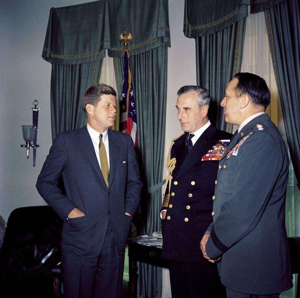 24) The leader of the Joint Chiefs of Staff, General Lyman L. Lemnitzer of the Council on Foreign Relations (CFR), gave the plan to President Kennedy. However, Kennedy personally rejected the proposal.
