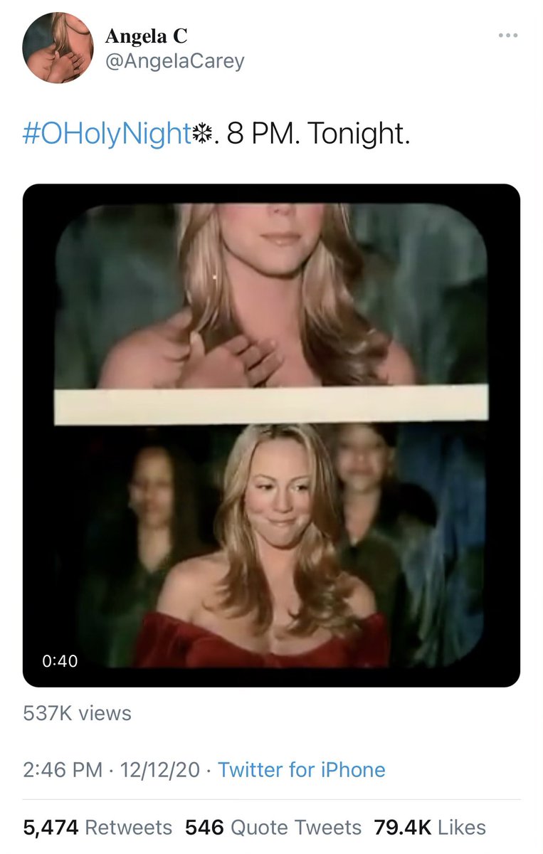 StanMNF's tweet photo. .@AngeIaCarey announces her comeback to the new era of music with no other than a Christmas bop, her rendition of “O Holy Night”. 

Who’s excited? https://t.co/dZ6jMRvAHW