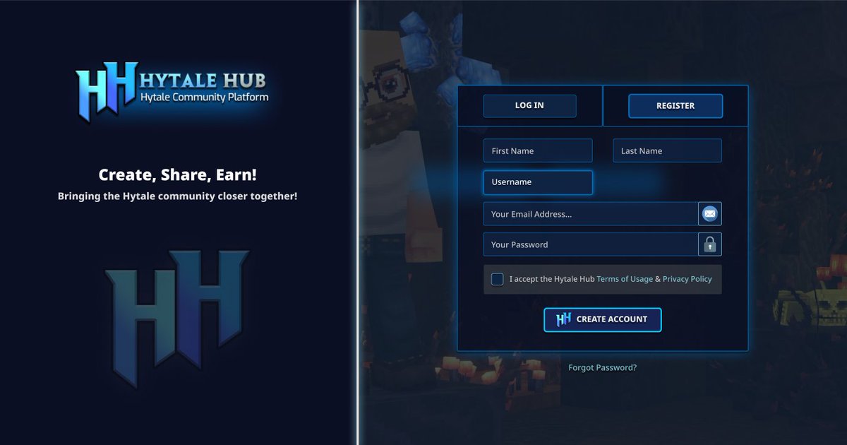hytale_hub's tweet image. Here's a look at the upcoming HytaleHub.com SSO (Single Sign On) Feature, which will allow users to use a single account to log in to ANY of our #Hytale oriented websites!