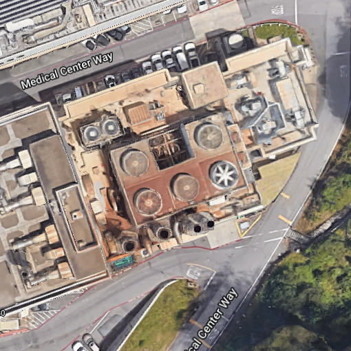 UC San Francisco's "Parnassus central utility plant" is a gas plant that makes steam and electricity by burning methane. https://www.google.com/maps/@37.7624704,-122.4567639,50m/data=!3m1!1e3