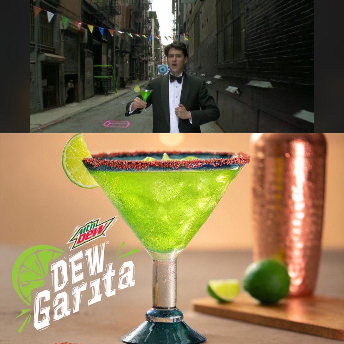 danielcummings's tweet photo. @timecrisis2000 @arzE @dongstreth rewatching the Cousins video and Ezra appears to be holding a Dew Garita at the 58 second mark. Who knew what and when did they know it? Was this a plot by big Dew Garita? https://t.co/K5oWEluwgU