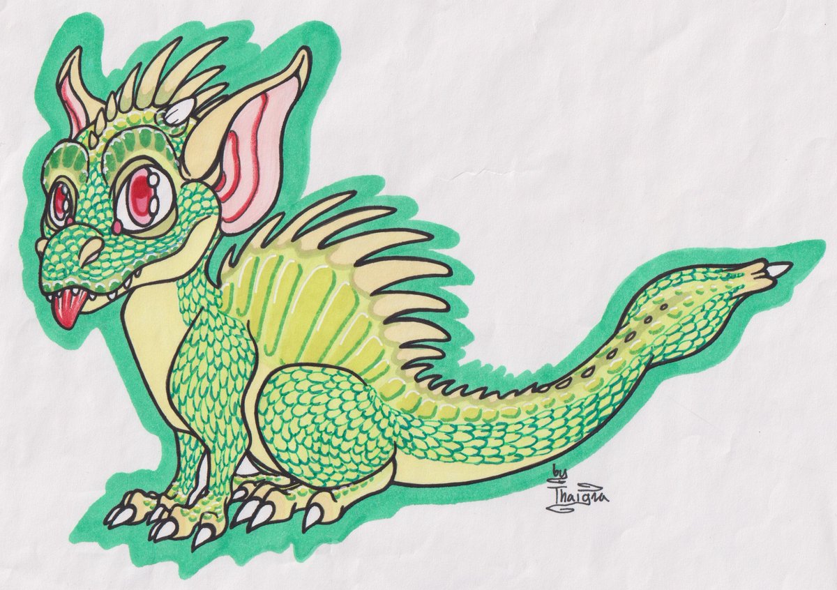 ThaigraForRealz's tweet photo. A green reptile-scaly-spiky creature, that ended the lives of some old markers https://t.co/tkF4ySKmpG