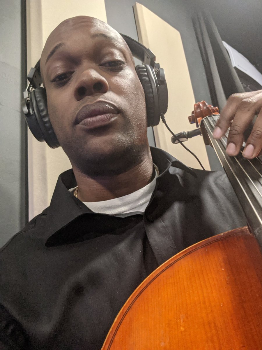 Mrbradford2u's tweet photo. Another day....another track to lay. I think the over ear headphones were a good choice ππππ #BassoProof #Hellocello #Studioguy #inthestu #ProShit https://t.co/fGbPMfAp3r