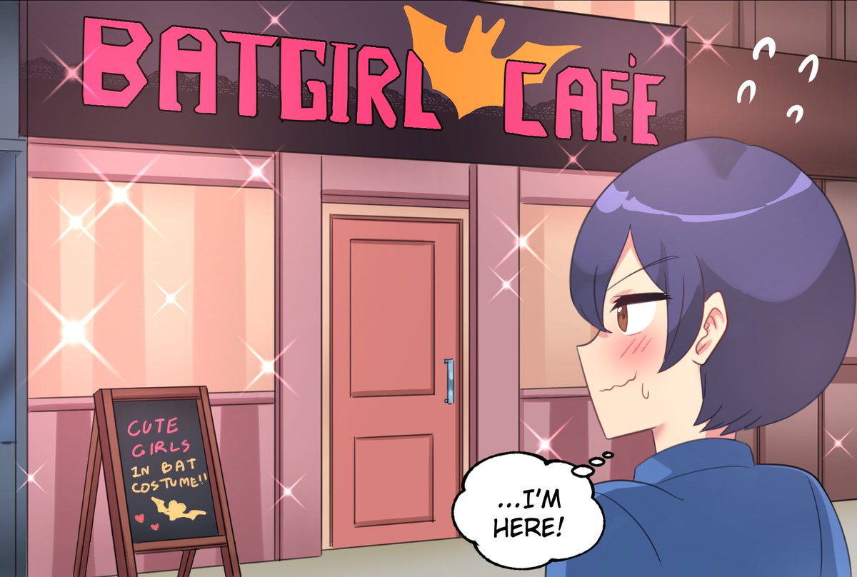 I wrote a comic about a Bat Girl Café! 