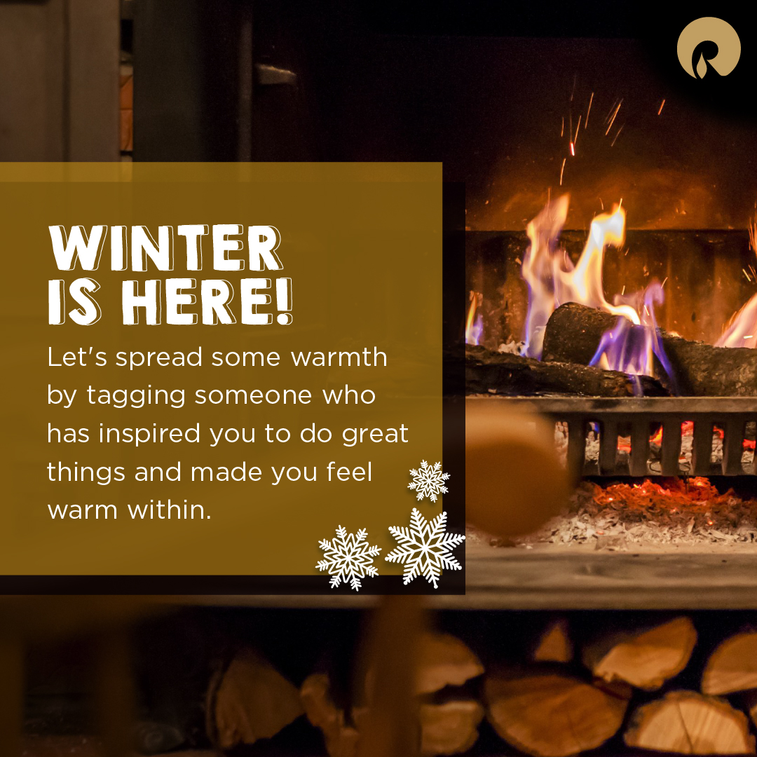 RILCampus's tweet photo. Winter brings with it feelings of warmth and joy! This is the perfect time to tell a loved one who’s made you feel warm how much they mean to you. So tag them below and spread the warmth!
#RIL2020 #RILWayOfLife #Spreadcheer #seasonsgreetings #seasonofjoy #bekind #spreadwarmth https://t.co/XgQAOYnz0T
