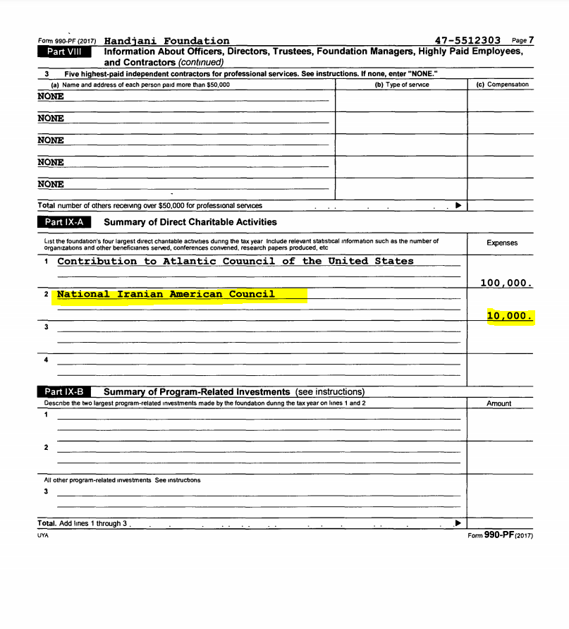 7/ And here he is making a $10K donation to NIAC.