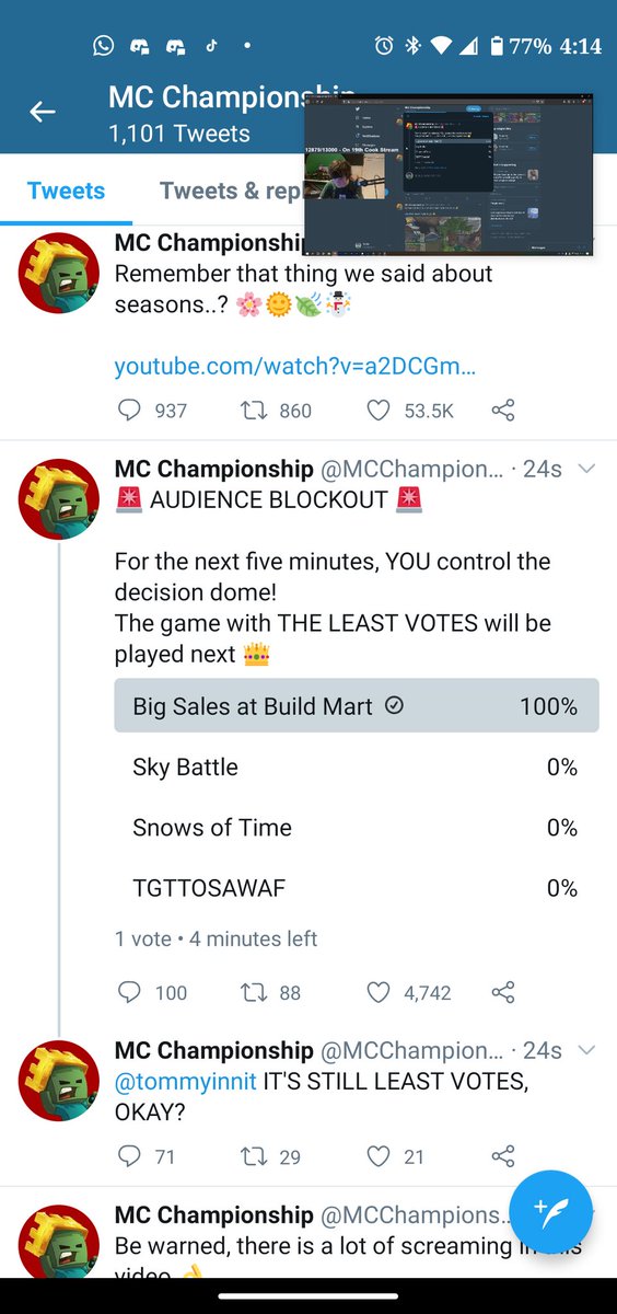 buzybumblybee's tweet photo. @MCChampionship_ As it should be https://t.co/9JKK75A4NT