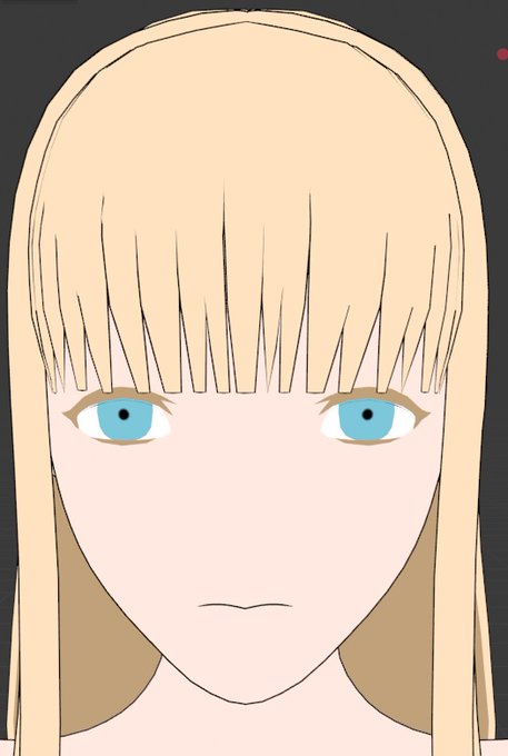 早速 漫画用に作ってる 
ただ少し困った 背面法でアウトライン出しているんだが
目に余計なラインが入ってしまう 