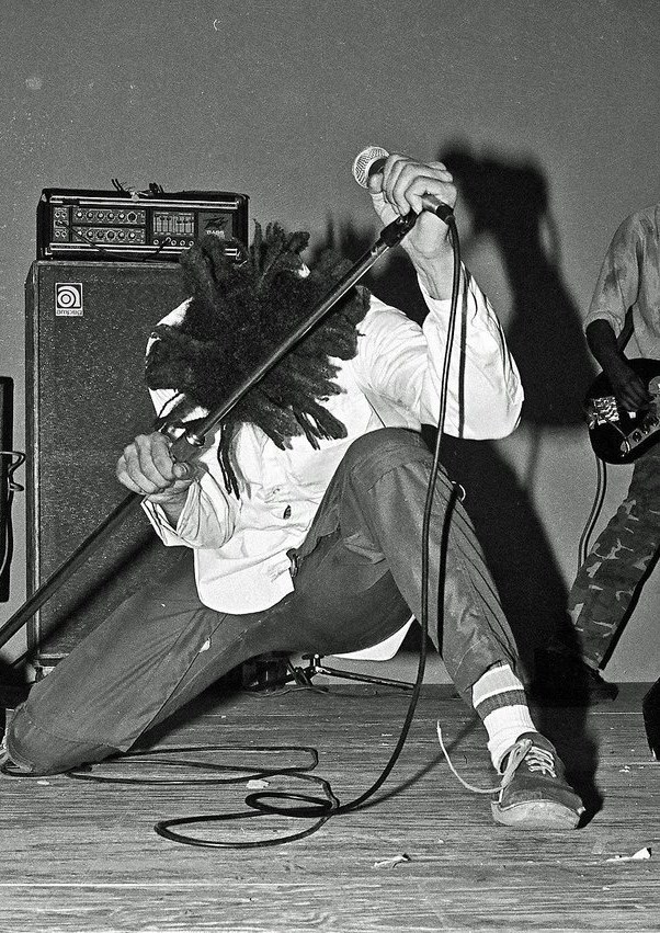 PunKandStuff's tweet image. Bad Brains at Viceroy Park, Charlotte NC in 1982 photographed by Rusty Moore