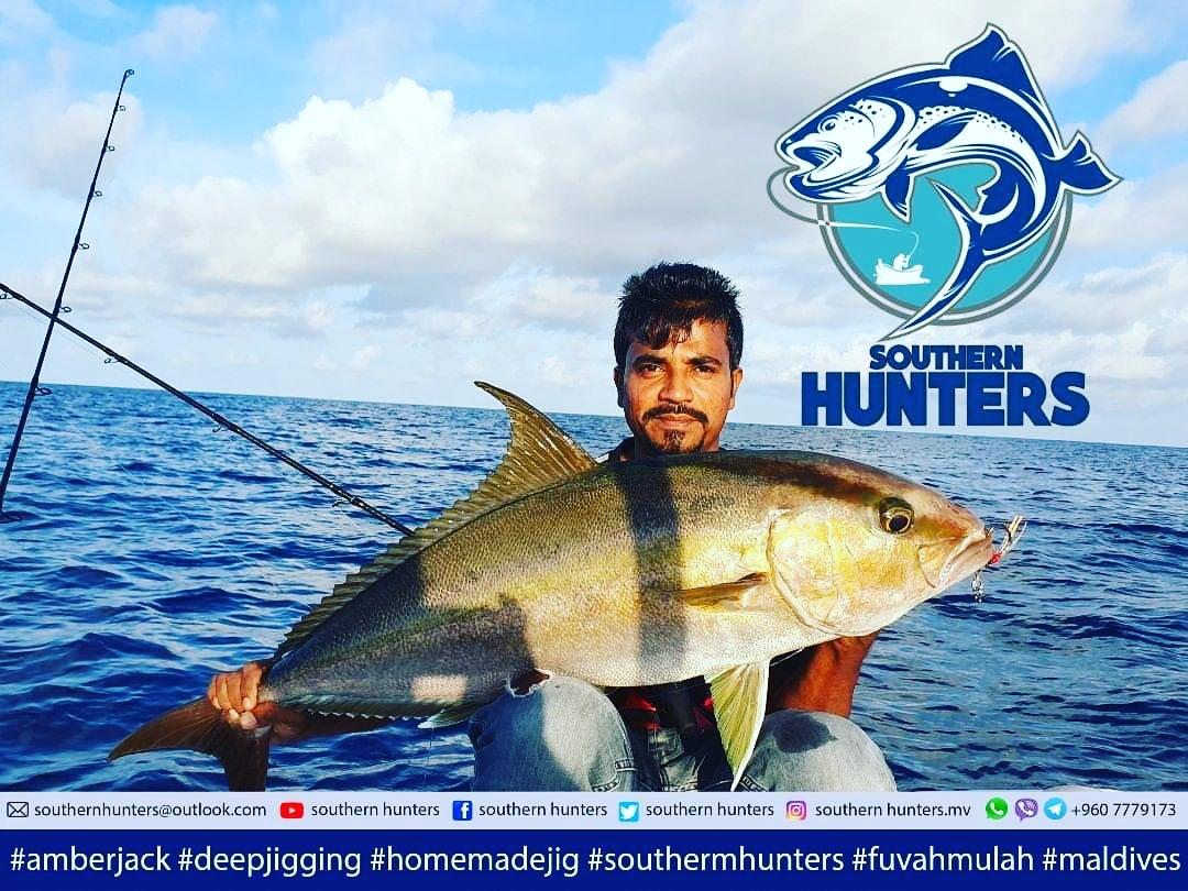 HuntersSouthern's tweet photo. #amberjack #deepjigging #fishingislife #fishingtrip #fuvahmulah #homemadejig #fun #maldives https://t.co/3auZc8hfbY