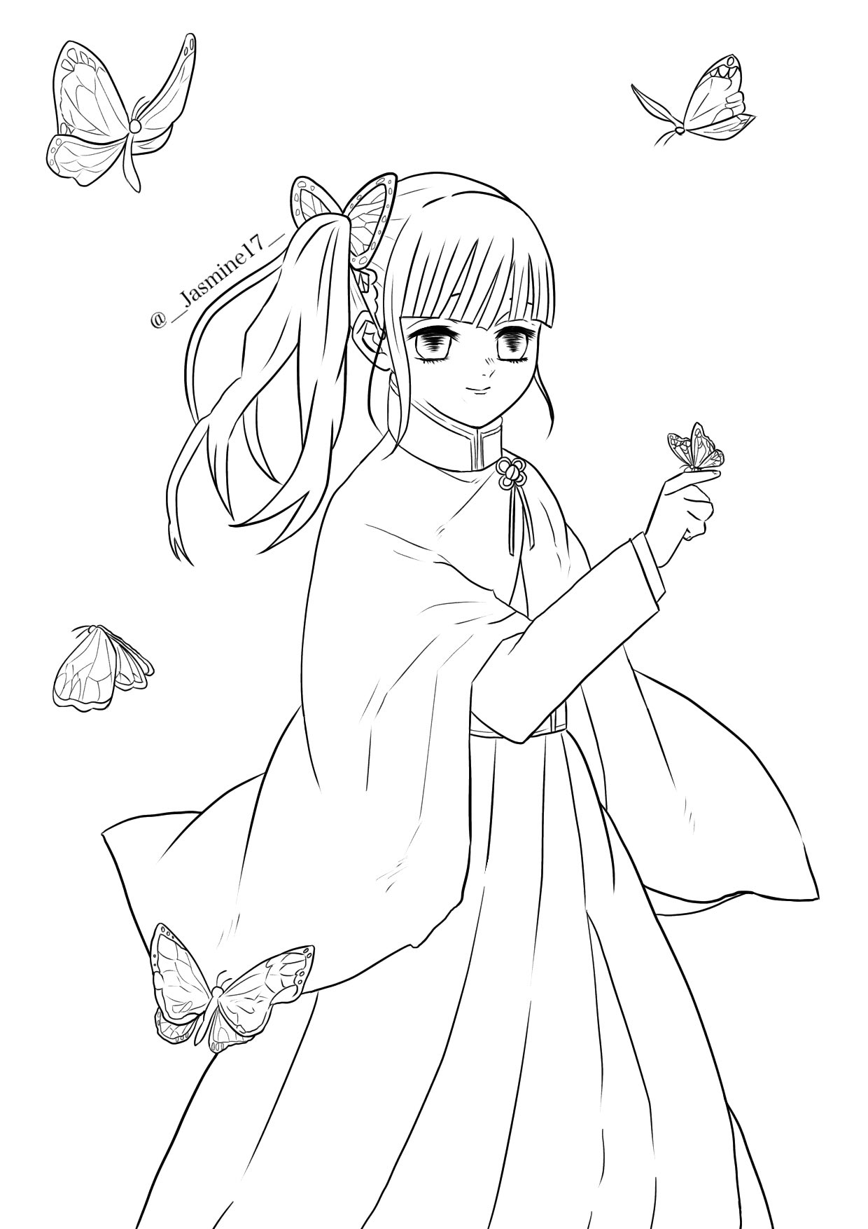 Twitter 上的 Jasmine17 休暇ｵﾜﾀ 塗り絵イラストリクエスト元の小学生女子にカナヲ急かされたから 急いで描いた 鬼滅の刃イラスト 栗花落カナヲ 模写 T Co Padd4ud3jn Twitter