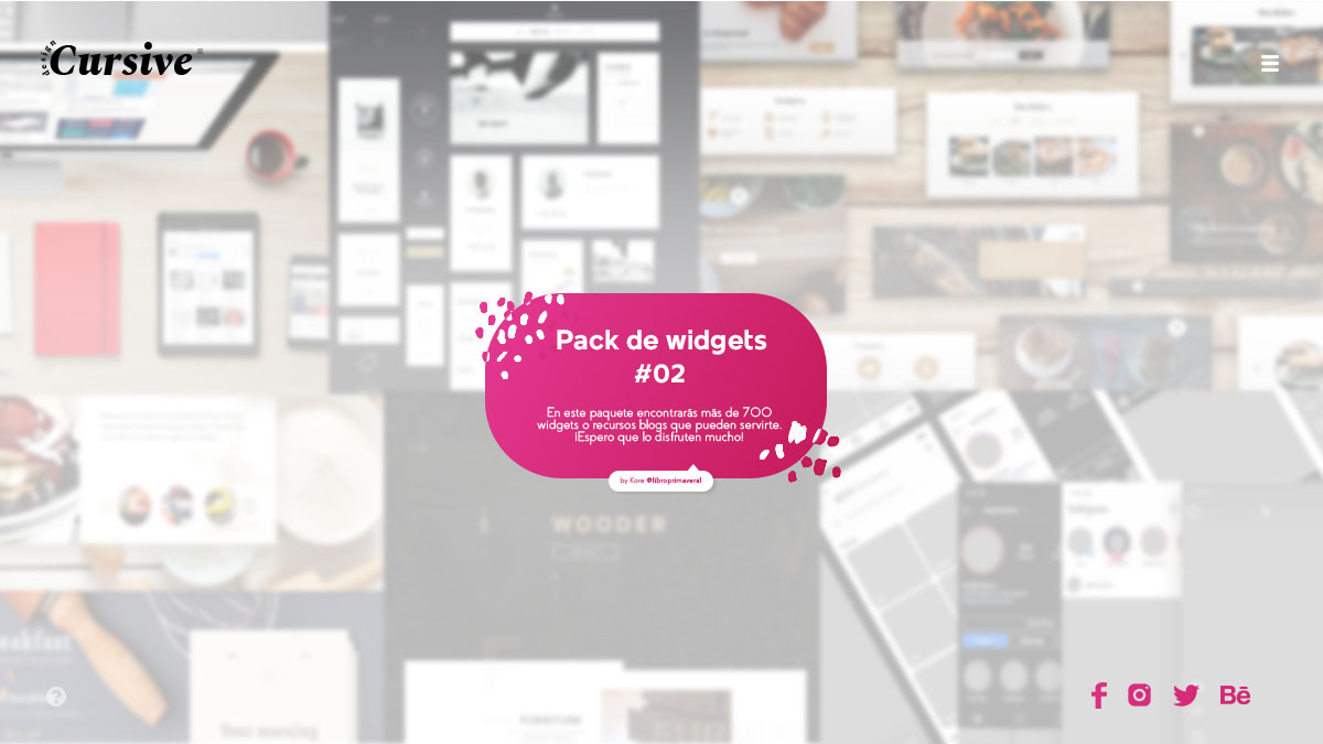 DesignCursive's tweet image. ⠀ © · Recopilación de Widgets - by @libroprimaveral.
PSD: cutt.ly/DhPtxXj
Por favor NO borrar los créditos. ♡ Si descargas y utilizas.
