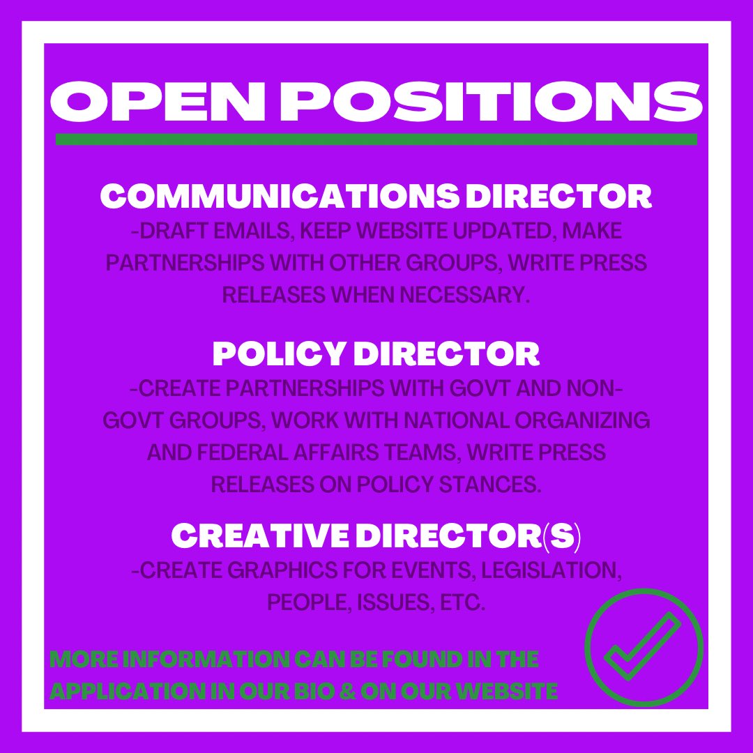 come join us. application in our linktree!