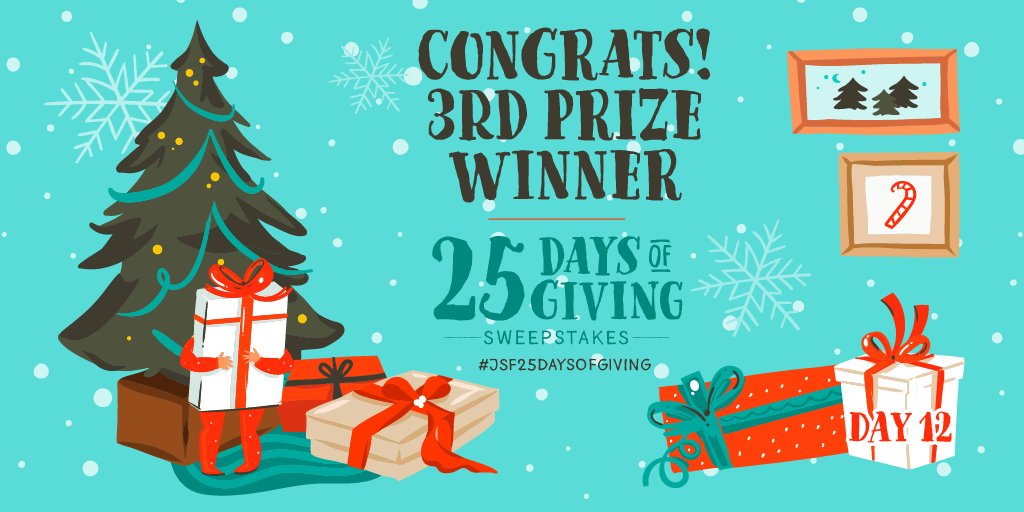 souleskitchen's tweet photo. AND we've got a THIRD PRIZE $100 Visa® Gift Card #Winner:
🥉 Sylvia Davis
📬 Winner, check your email. You have 48 hrs to claim your prize.
Enter Daily: https://t.co/UOgq3g6tfG
---
⏳ Entries close at noon CST on 12/23. Rules: https://t.co/5RYfcLHQmU
---
#JSF25DaysOfGiving https://t.co/OdA7XgpuHM