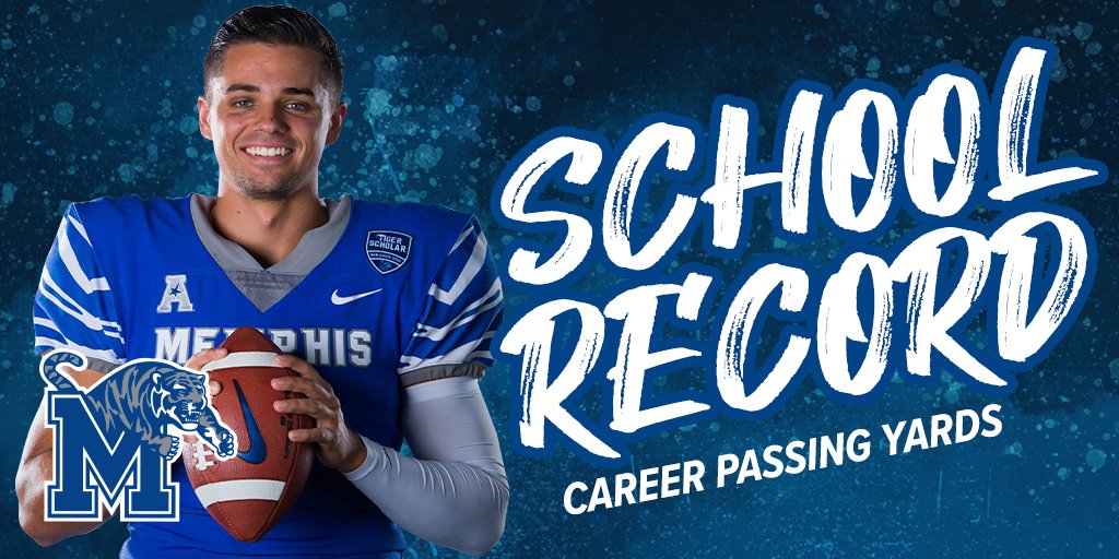 MemphisFB's tweet photo. Congratulations to @BradyWhite223! All-Time Passing Leader at Memphis 🏈

#ALLIN | #GoTigersGo https://t.co/D4ACqlEBGX