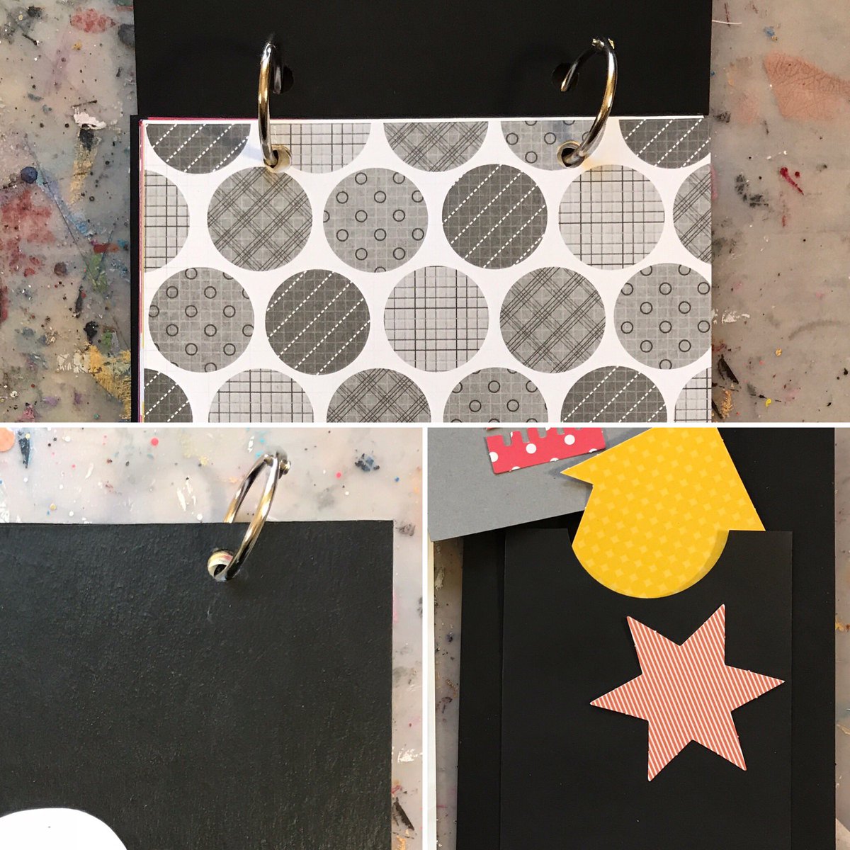 Sneaky peek at the 2 handmade journals I made last night for a custom order. I can’t reveal them entirely yet but here’s a look at a few details. Have an idea for a custom journal or notebook? Drop me a DM! #handmadejournal #handmadenotebook #custommade #handmadeinhalifax