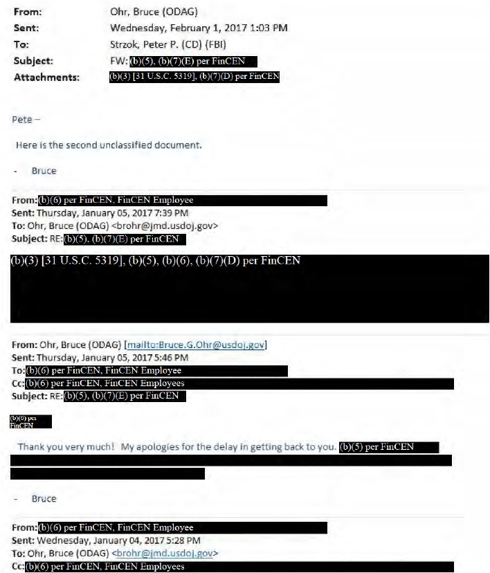 13/ a minute later, Ohr forwarded another document obtained on Jan 4, 2017 to Strzok, promising to send further classified material in next email.