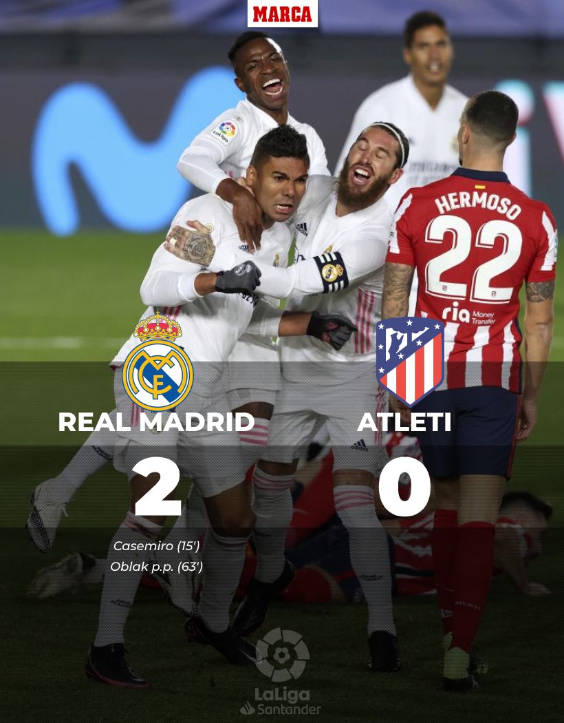 marca's tweet photo. 💣 ¡FINAL! Este es el Madrid REAL #DerbiMadrileño #RealMadridAtleti #LaLiga https://t.co/3u7HBx9OTg