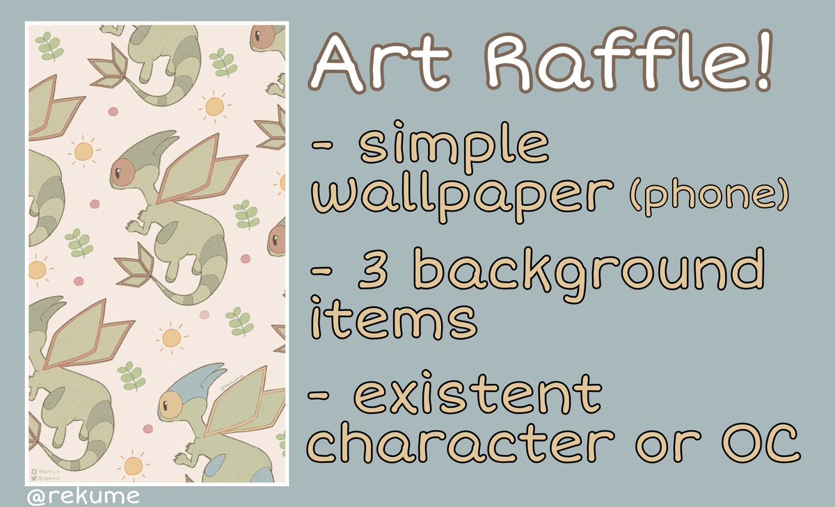 rekume's tweet photo. ✨🎊 Christmas Art Raffle! 🎊✨
Thank you for the 300 folowers!
📮How to enter:
⭐ Like and RT this tweet!
⭐ Follow me! (new followers are welcome)
⭐Tag your friends for an extra entry
⭐ Ends 20th Dec. 2020
#artraffle #openraffle #ArtistOnTwitter #raffle #wallpaper https://t.co/vwU37FhIz8