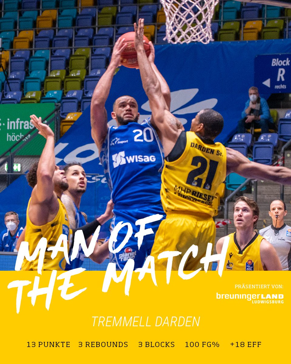 MHP_RIESEN's tweet photo. 🎖 Wenige Tage vor seinem Geburtstag macht @tremenduz sein bis dato bestes Spiel: Unsere 2️⃣1️⃣ trumpft an beiden Enden des Parketts groß auf, blockt und verändert Würfe, hilft als Center aus und sorgt in der Offensive für massig Entlastung. 

Foto: Julian #Reckmann. https://t.co/JrLif4zGXB