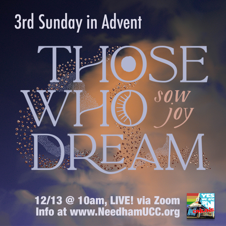 needhamucc's tweet photo. Mary has no reason to rejoice. Her life runs counter to what the world calls happiness. But she does because she's part of something larger, better:  the liberating will of God. And she is not alone. Worship THIS SUNDAY 12/13 @ 10am LIVE! via Zoom. Info: https://t.co/fRCF4kBYld. https://t.co/6DKxZWQLN7
