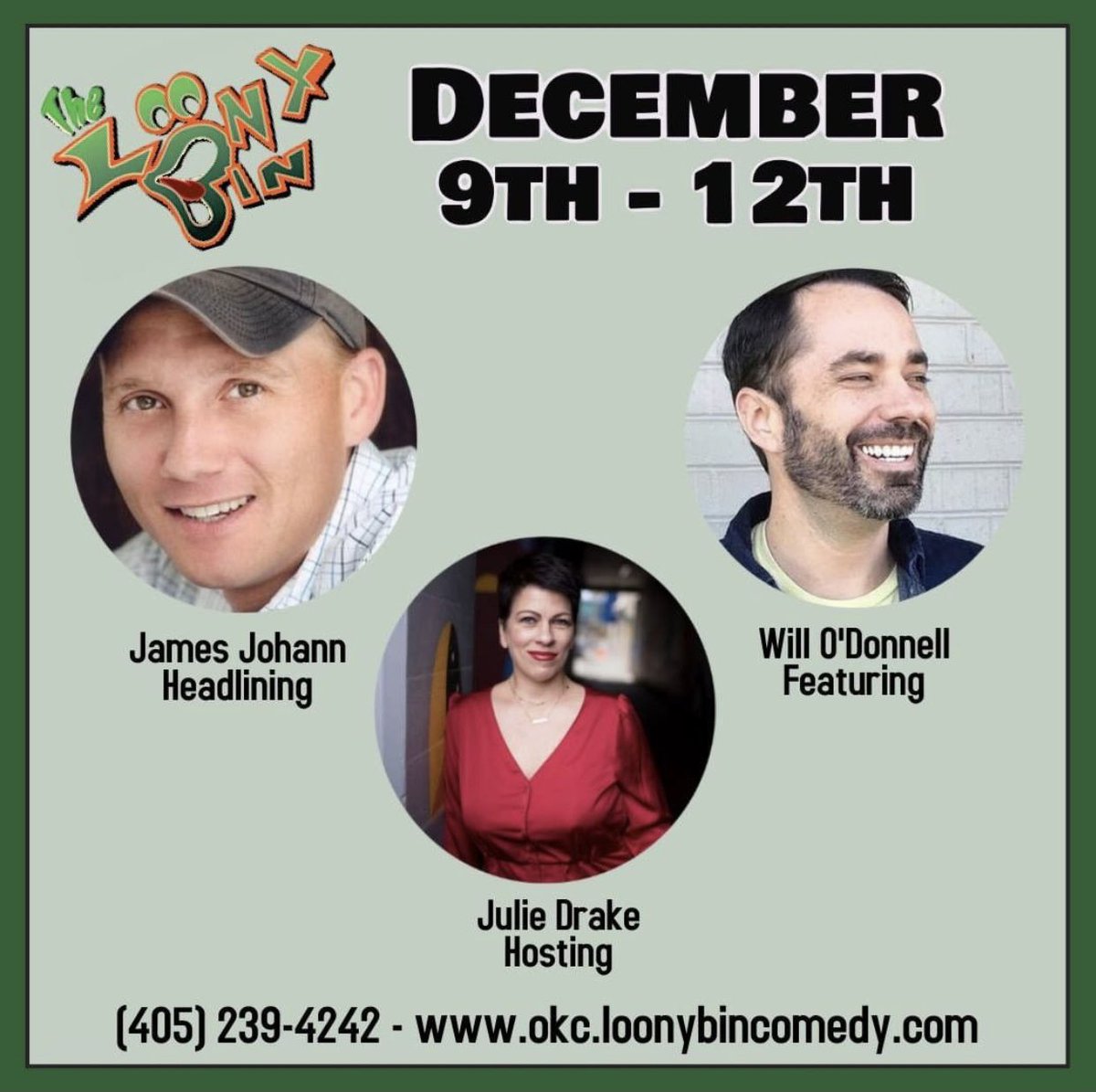 2 shows left for the week! Showtimes at 7 &amp; 9:30. Purchase tickets at okc.loonybincomedy.com or give us a call at (405)239-4242 #okc #comedy #comedians #standupcomedy #weekend #datenight
