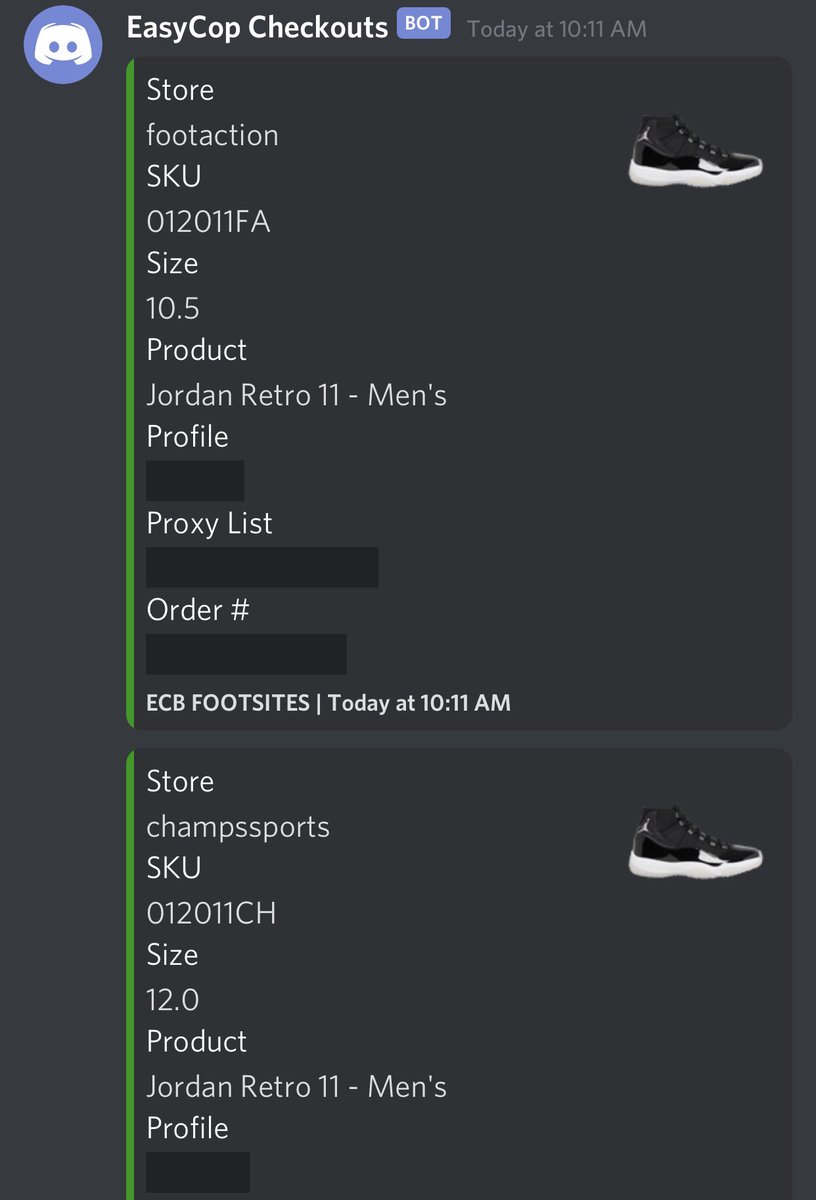 NugsTasty's tweet photo. Few pairs in good sizes. Didn’t run too hard but still had a mini cookout. (Not all checkouts shown)
Bots: @EasyCopBots @soleaiosuccess 
Proxies: @UnknownProxies @NotifyProxies 
Group: @notify https://t.co/CPmvrXegW7