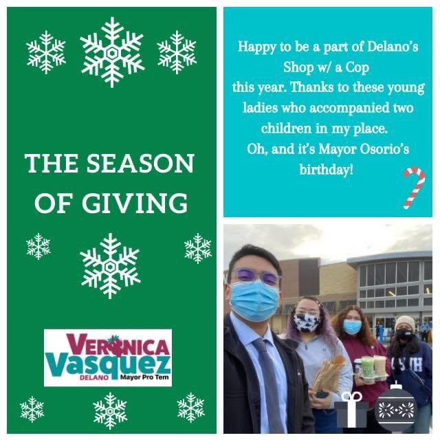 Vasquez4Delano's tweet photo. Thanks #DelanoPD for coordinating the 28th annual Shop with a Cop event.

Time well spent today with children &amp; youth reminds us that the holidays is a time to reflect on how we can support some of the most needy population in our community. https://t.co/vcQ234spr5