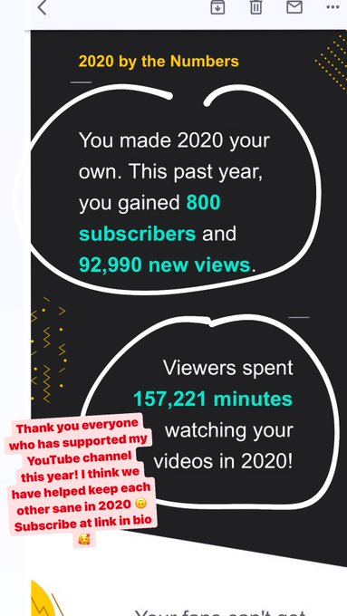 Thank you everyone who has watched my content on YouTube this year 🥰 2021 will be even better! https://t<a href="/tag/undertaker"class="tags"><span>#undertaker</span></a><a href="/tag/thelastride"class="tags"><span>#thelastride</span></a>