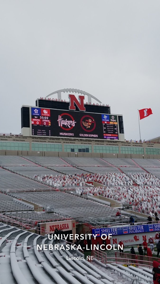 emmharris21's tweet photo. It was a very cold and wet day at Memorial Stadium but a great time! So glad we could take Mom for her first experience of a Husker game day. Hopefully next year it'll be the "real" Husker game day experience!
#GBR #nebraskafootball #family #freezin #snowmanfamily https://t.co/z9M96HyV2w