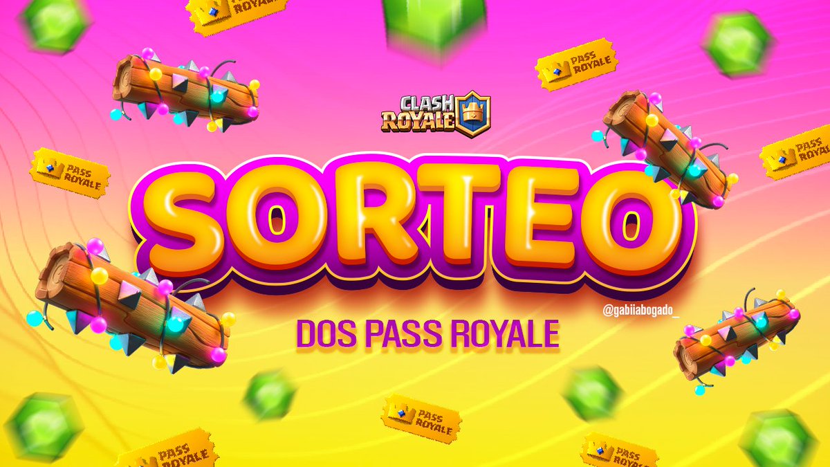 ⚜️SORTEO ⚜️

Participa y gana uno de los DOS Pass Royale que sortearemos. 🙌🏻✨

📝|| Requisitos para participar, seguir a: 
🔸@Alvaro4Cr 
🔹@gabiiabogado_
🔸<a href="/CRValkirias/">VALKIRIAS</a>  
🔹<a href="/CRWizards_/">Wizards Esports</a>

📲|| Dar 🔁 &amp; ❤️ 
⚡|| Menciona 3 amigos . 
🔒||Termina el 17 de Dic.